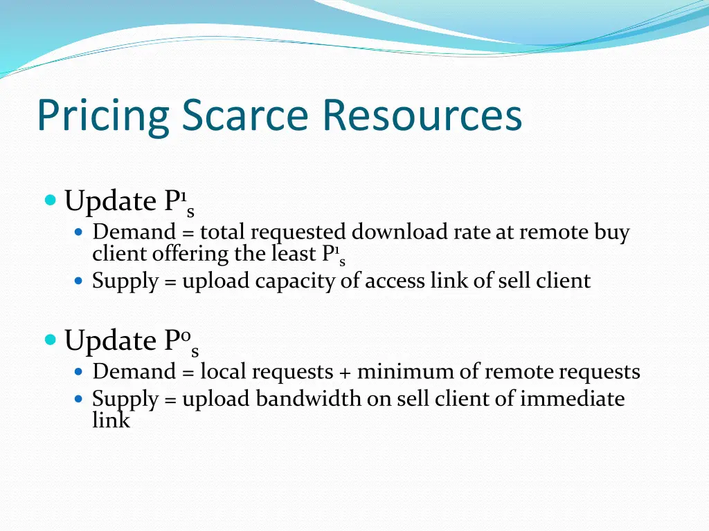 pricing scarce resources