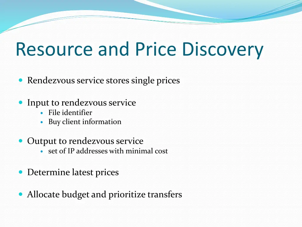 resource and price discovery