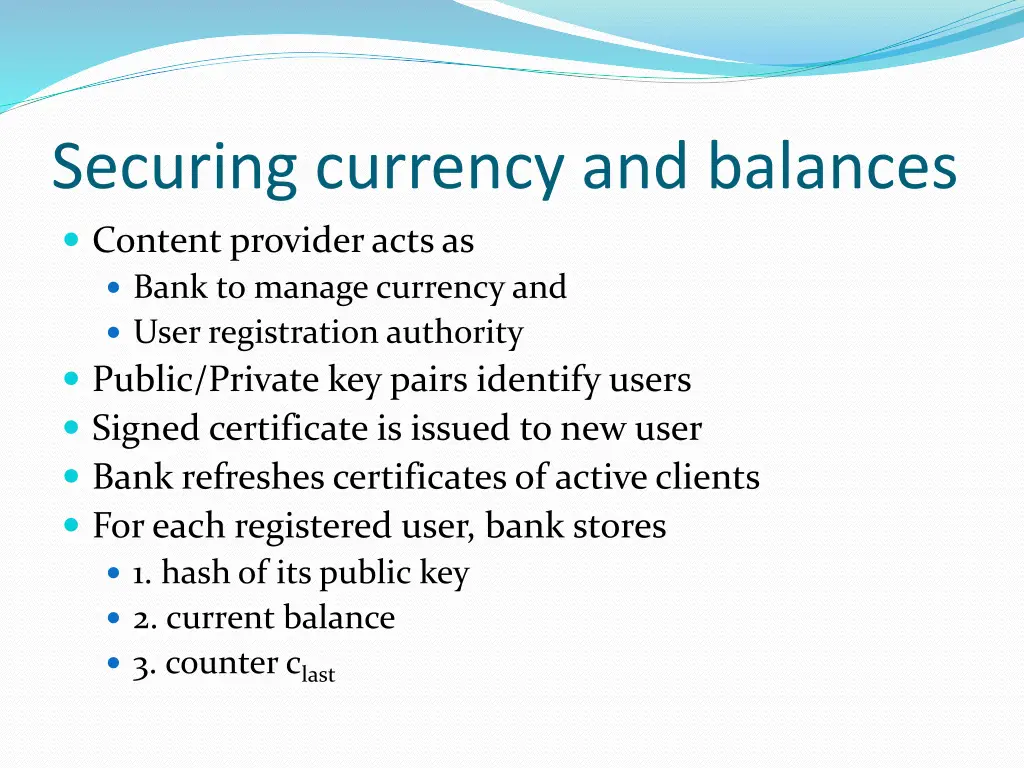 securing currency and balances content provider