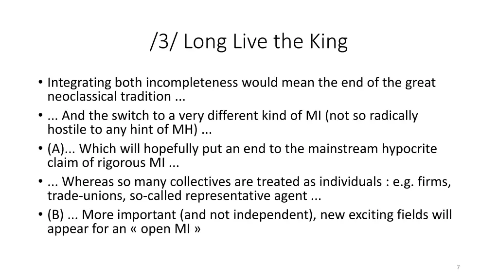 3 long live the king
