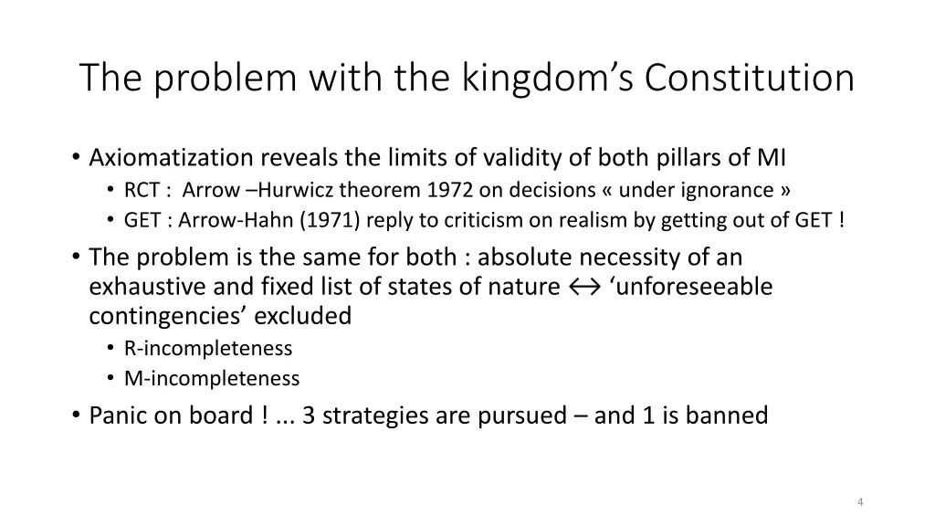 the problem with the kingdom s constitution