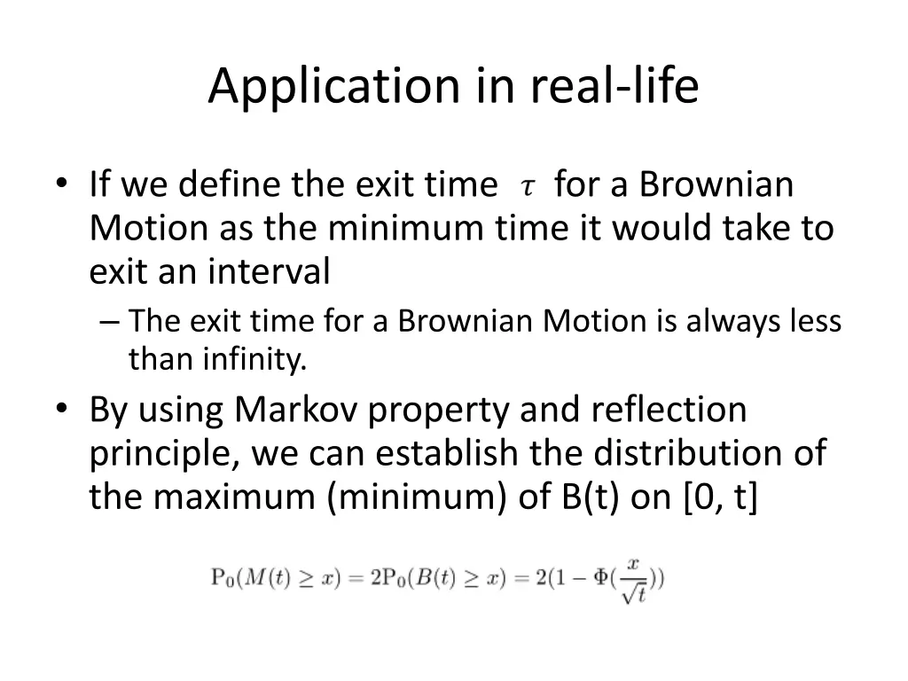 application in real life