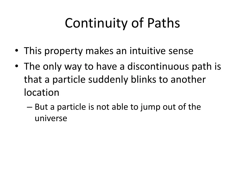 continuity of paths