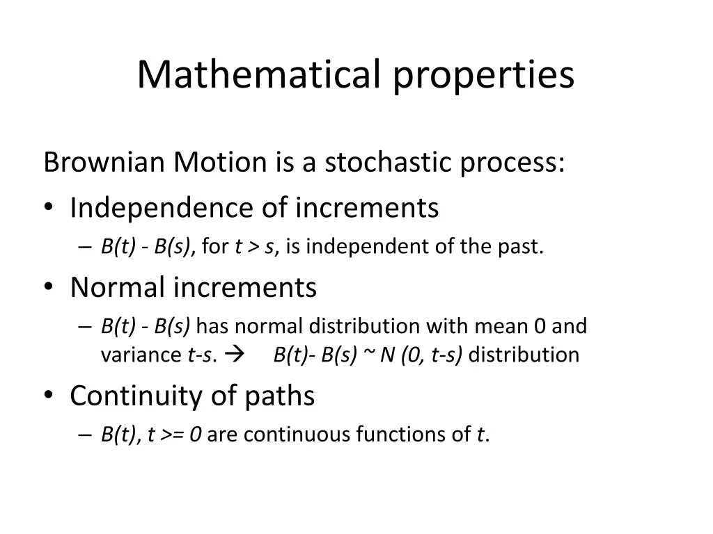 mathematical properties