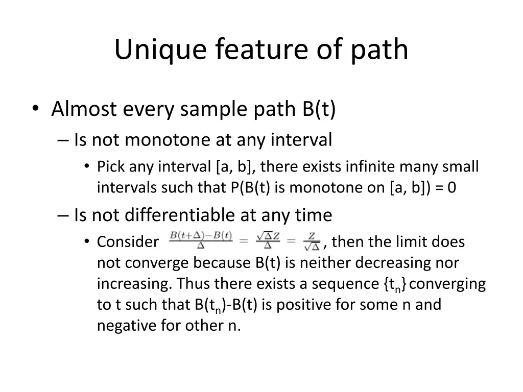 unique feature of path