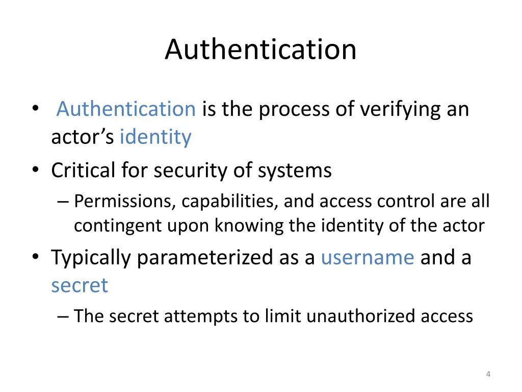 authentication