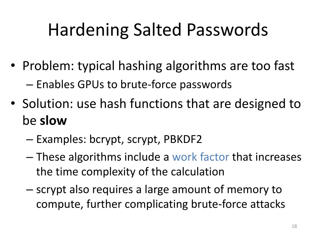 hardening salted passwords