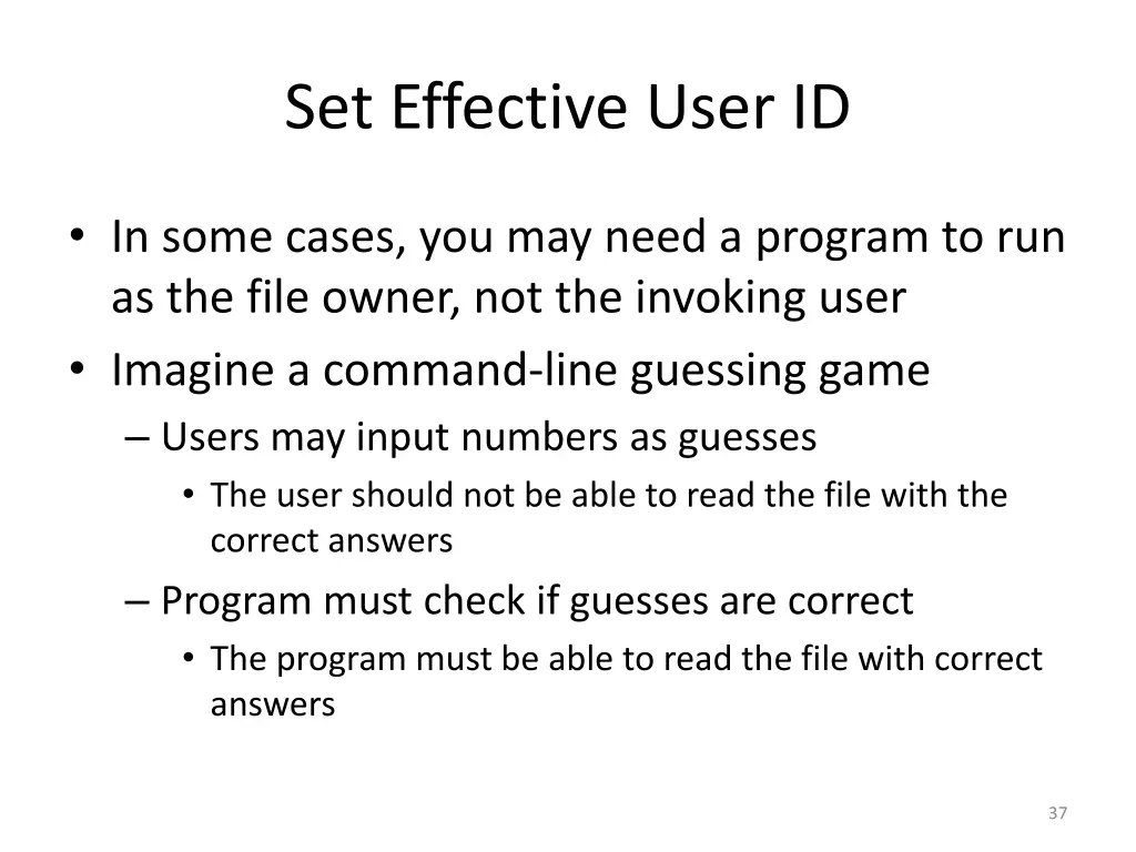 set effective user id