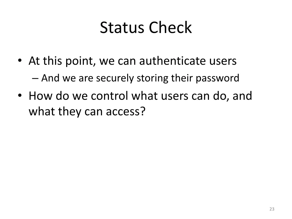 status check