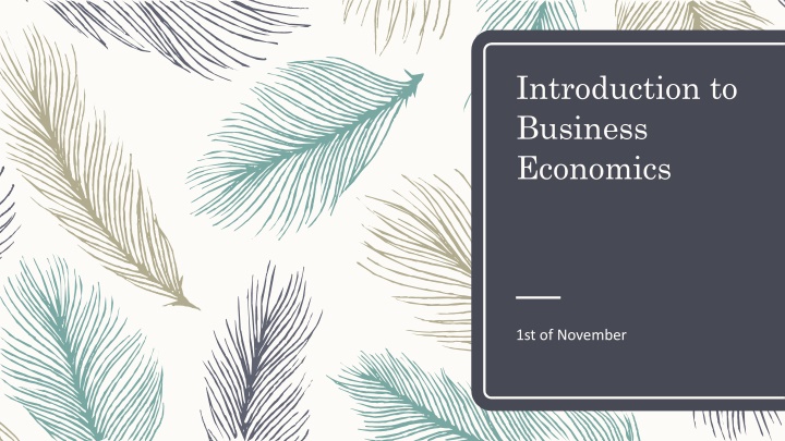 introduction to business economics