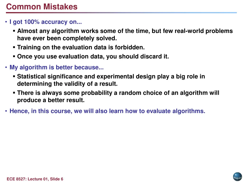 common mistakes