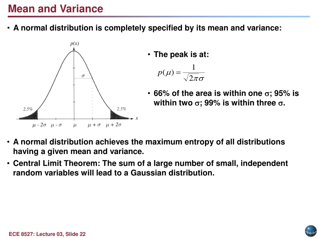 mean and variance