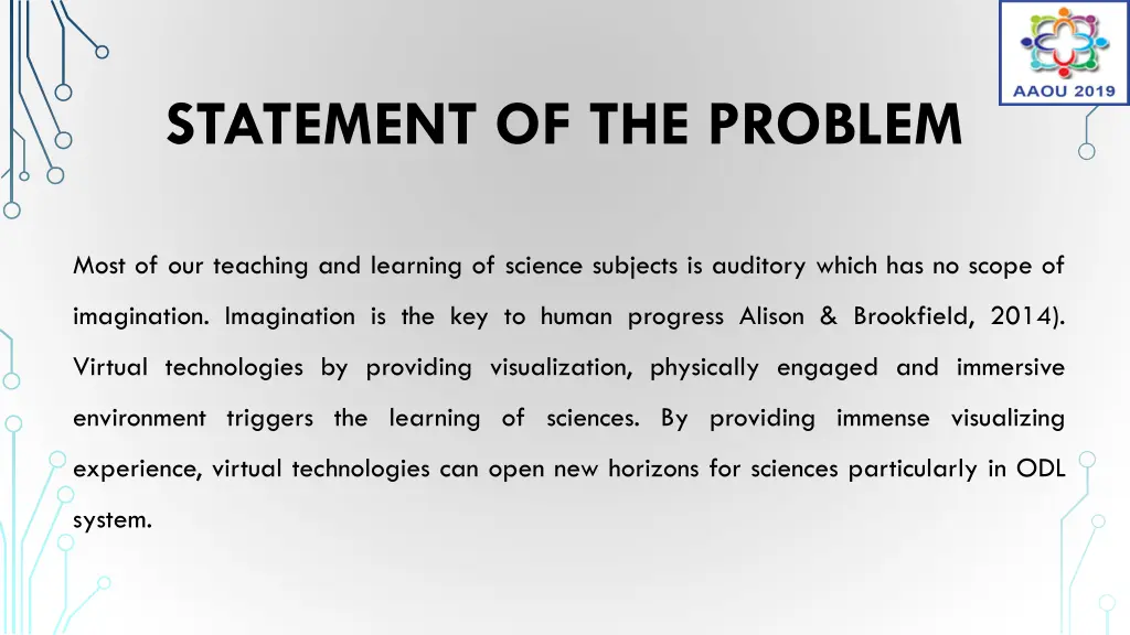statement of the problem