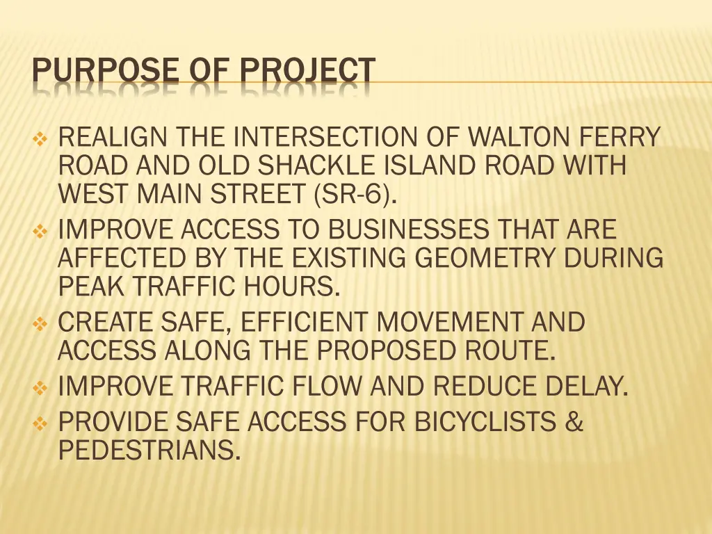 purpose of project