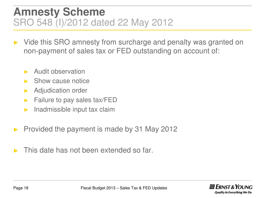 amnesty scheme sro 548 i 2012 dated 22 may 2012