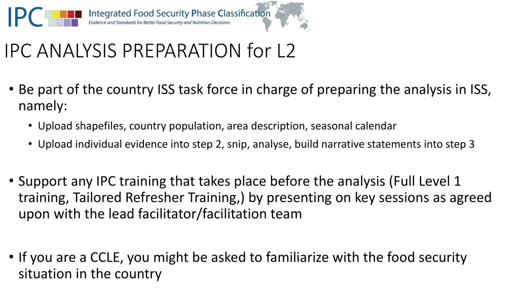 ipc analysis preparation for l2 1
