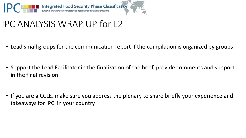 ipc analysis wrap up for l2