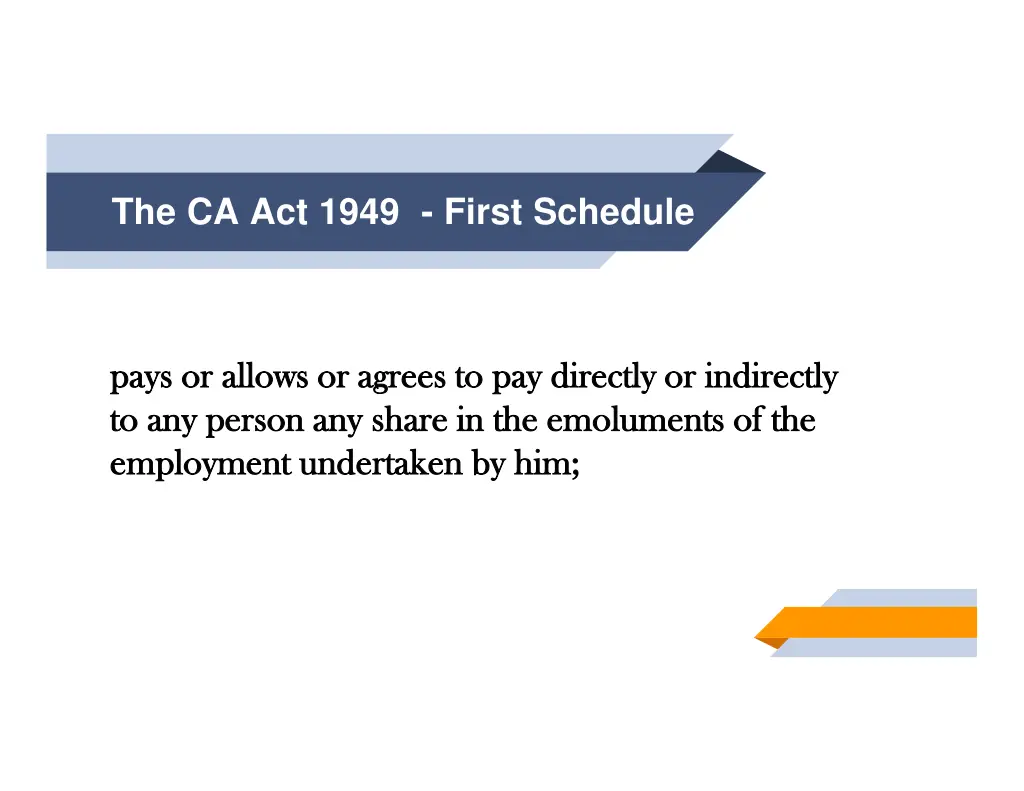 the ca act 1949 first schedule 14