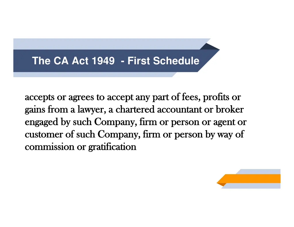 the ca act 1949 first schedule 15