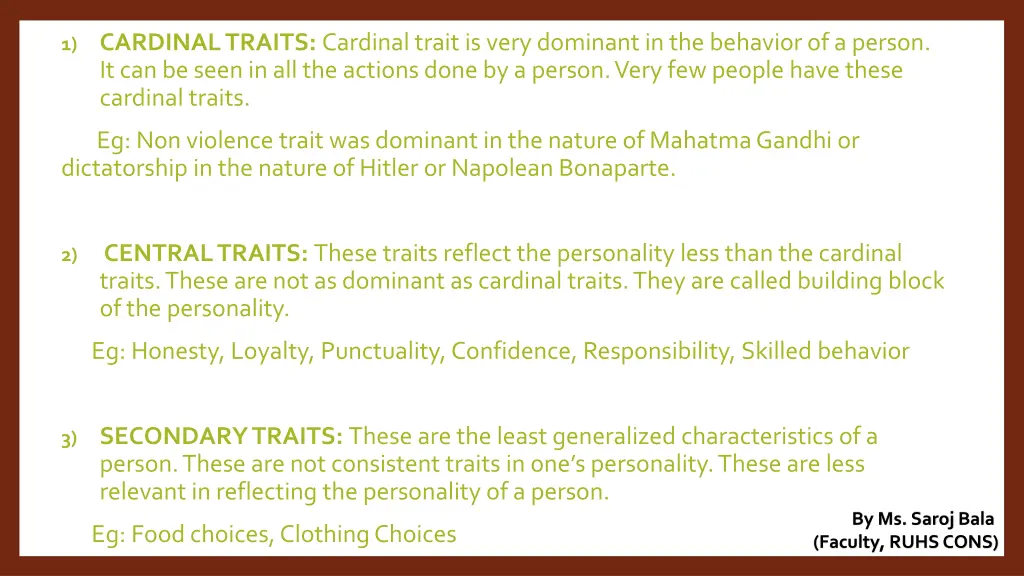 1 cardinal traits cardinal trait is very dominant