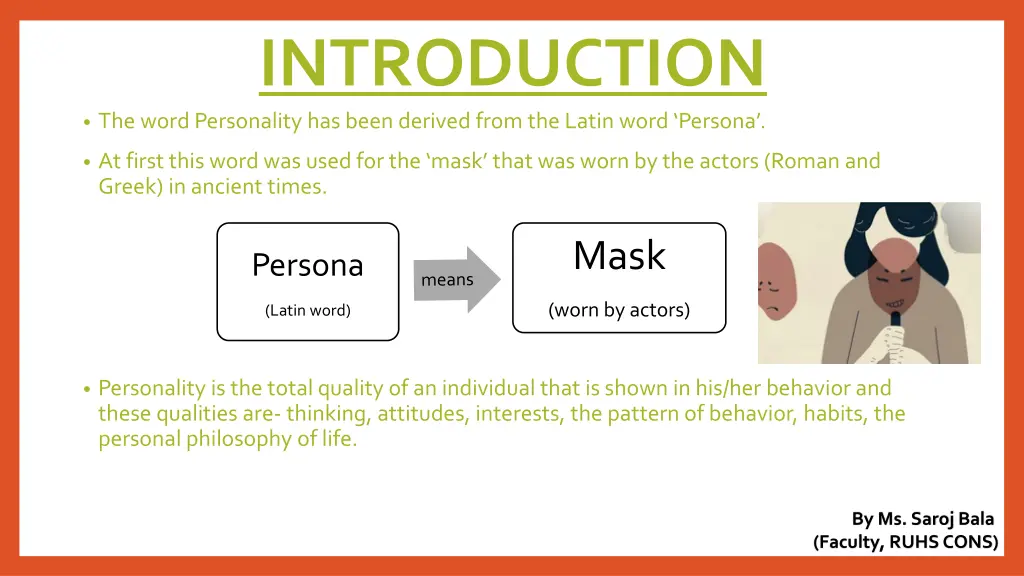 introduction the word personality has been