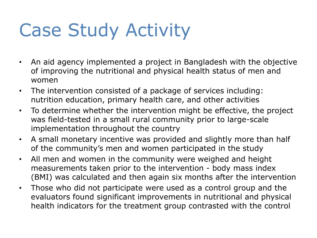 case study activity