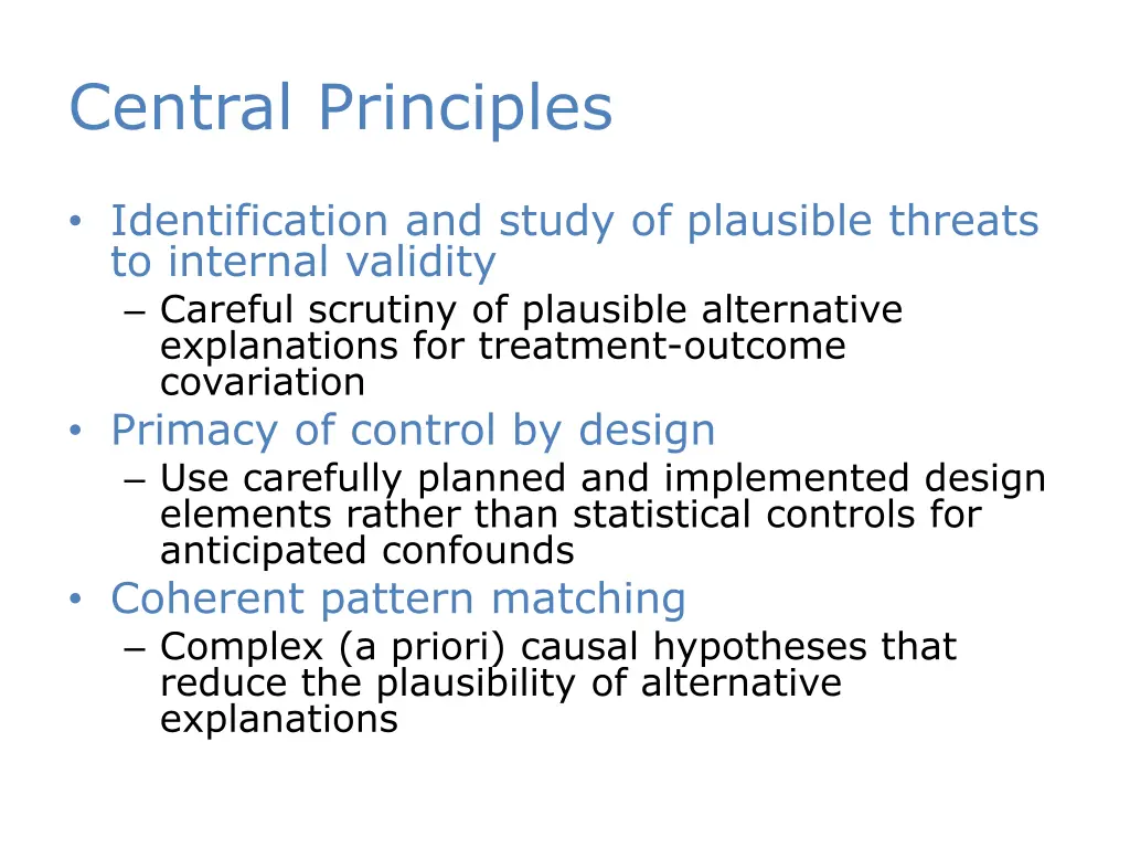 central principles
