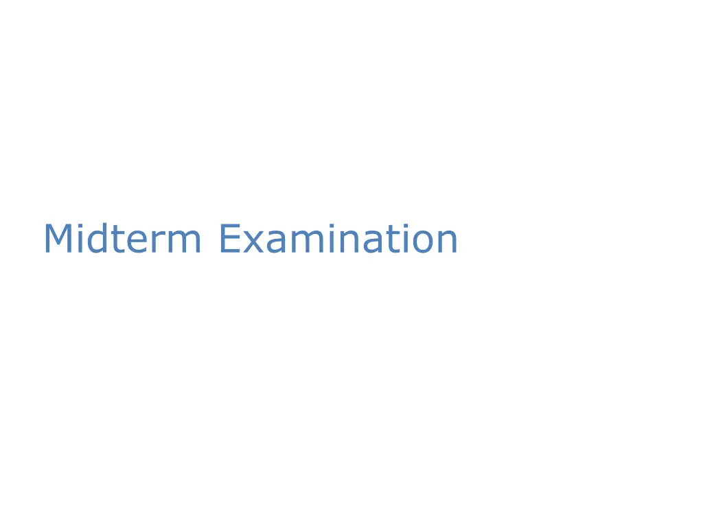 midterm examination