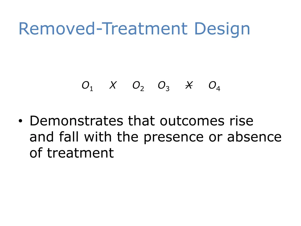 removed treatment design