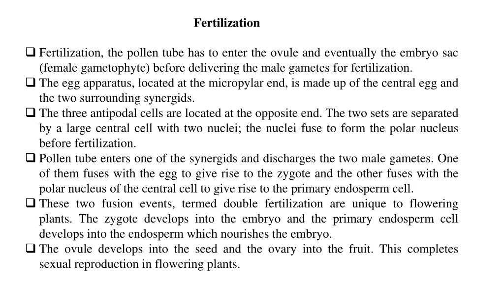 fertilization