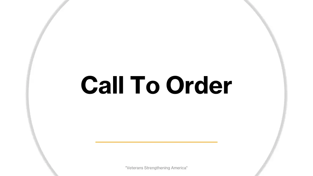 call to order 1