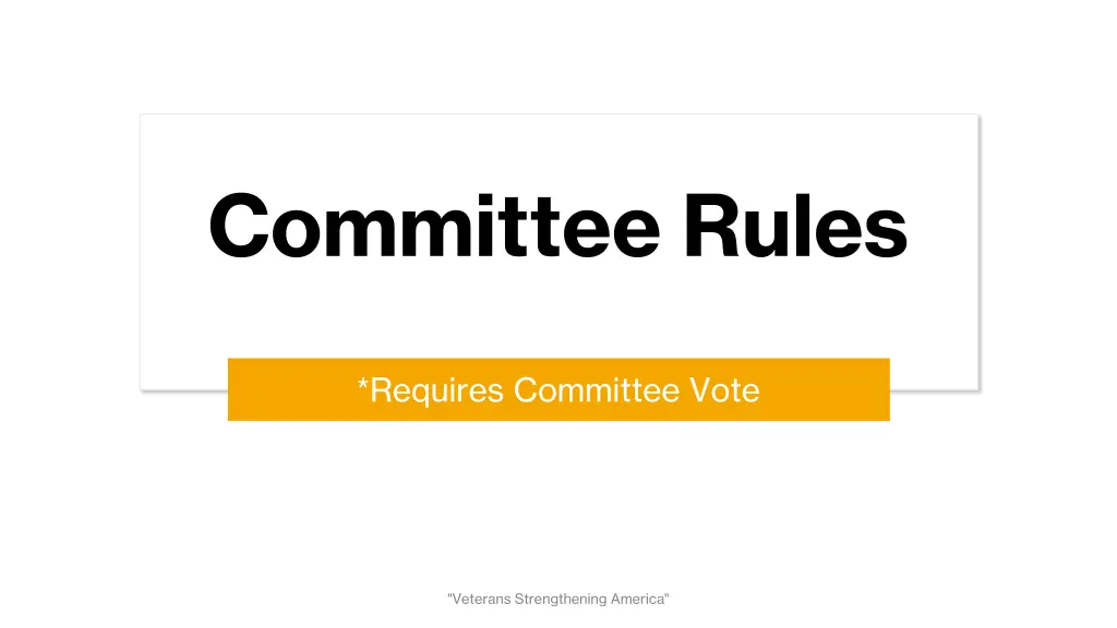 committee rules