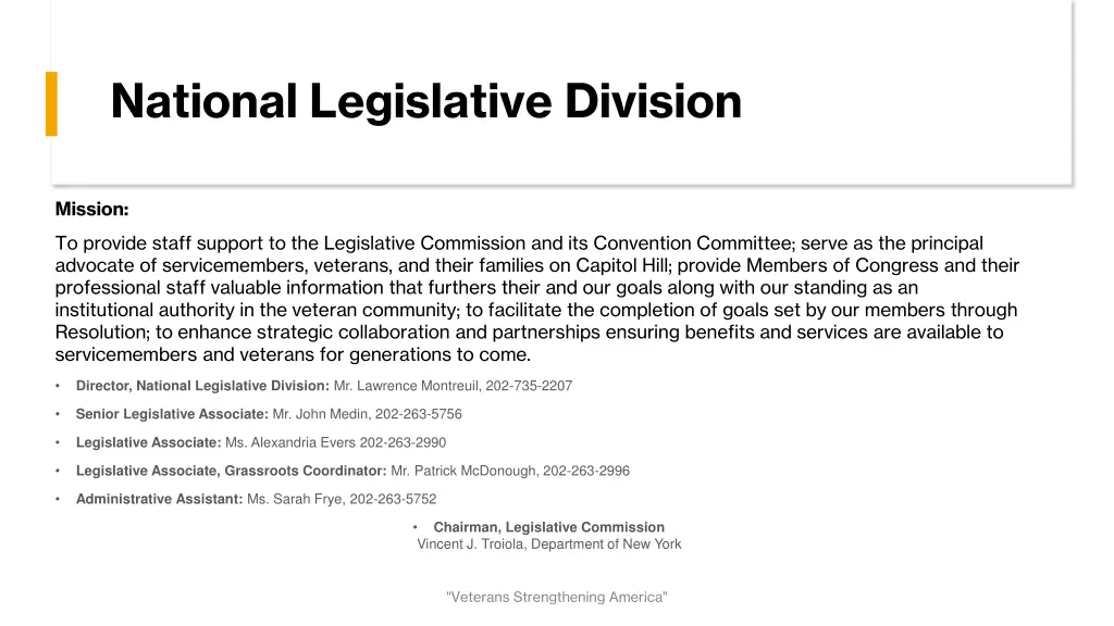 national legislative division