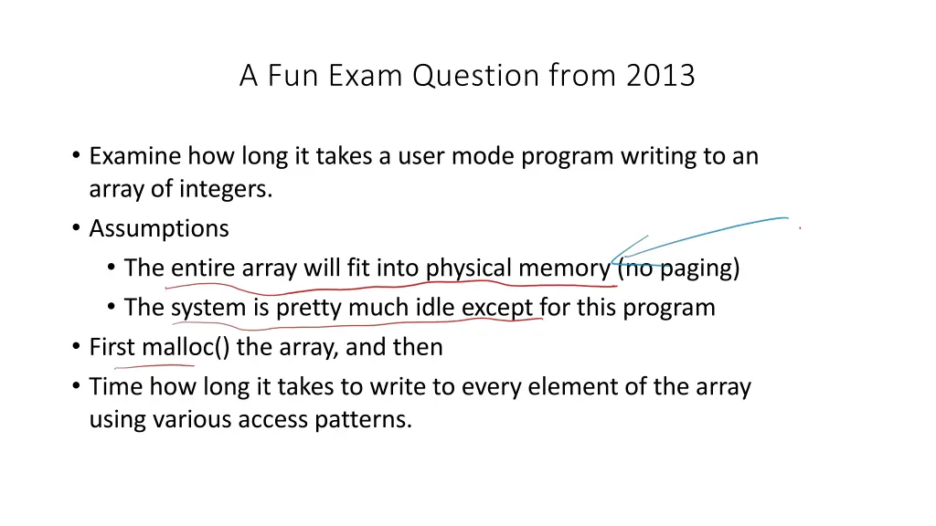 a fun exam question from 2013