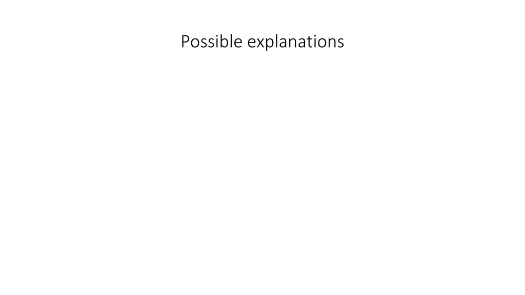 possible explanations 1