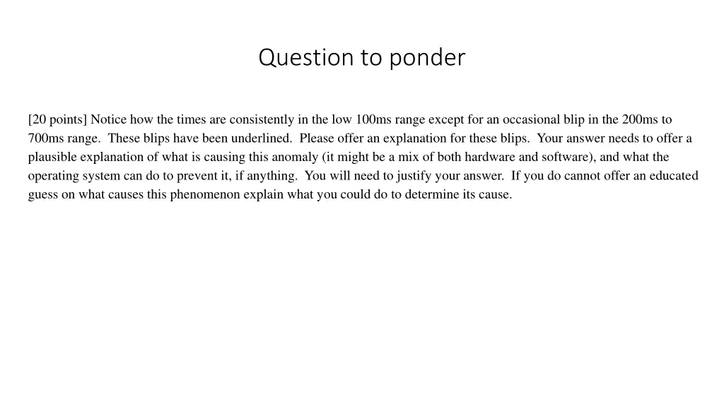question to ponder