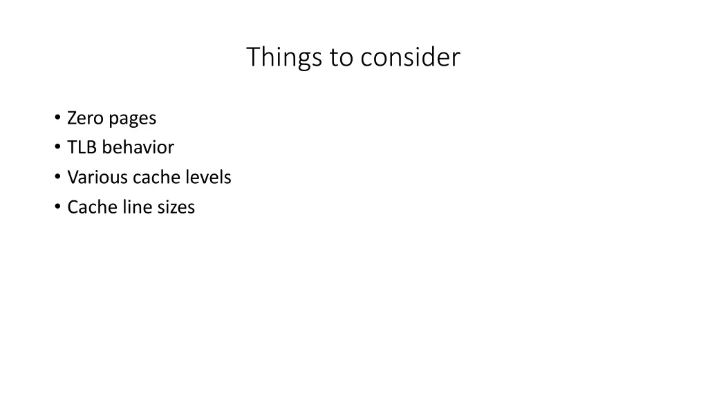 things to consider