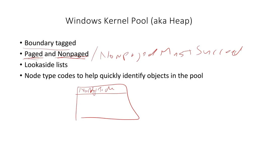 windows kernel pool aka heap