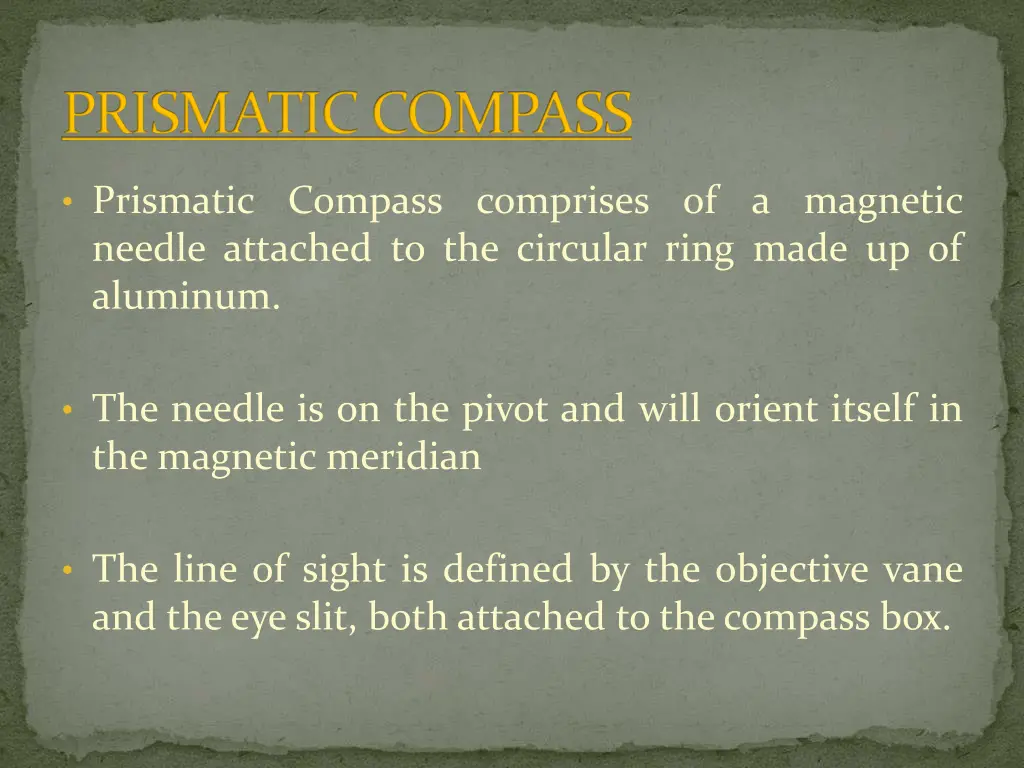 prismatic compass 1