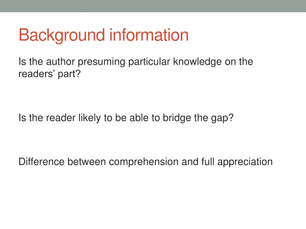 background information