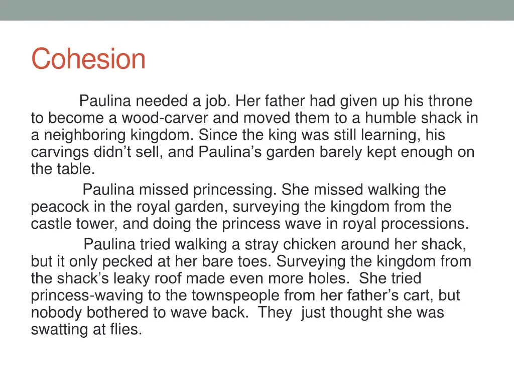 cohesion