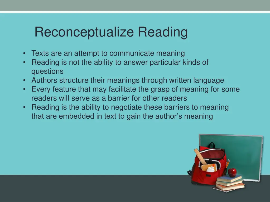 reconceptualize reading