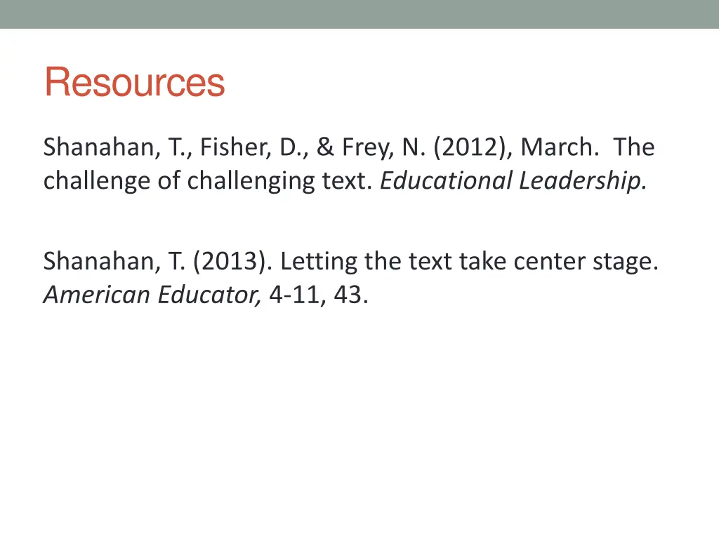 resources