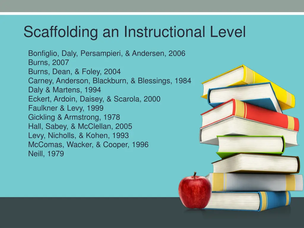 scaffolding an instructional level