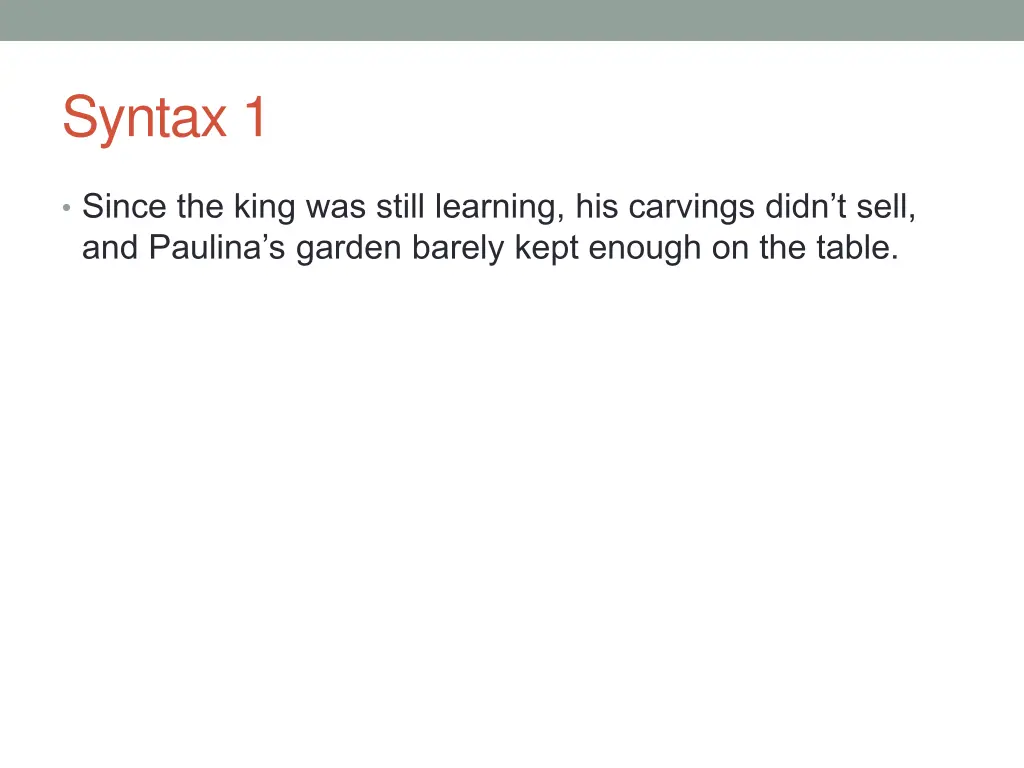syntax 1