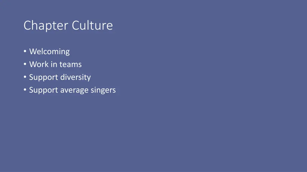 chapter culture