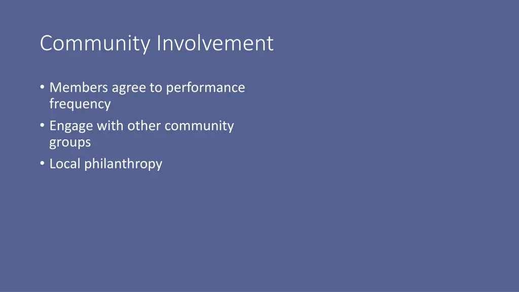 community involvement