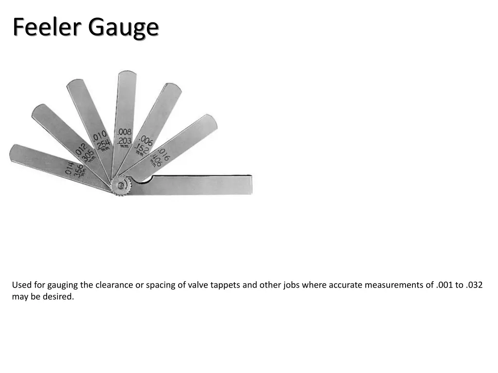 feeler gauge