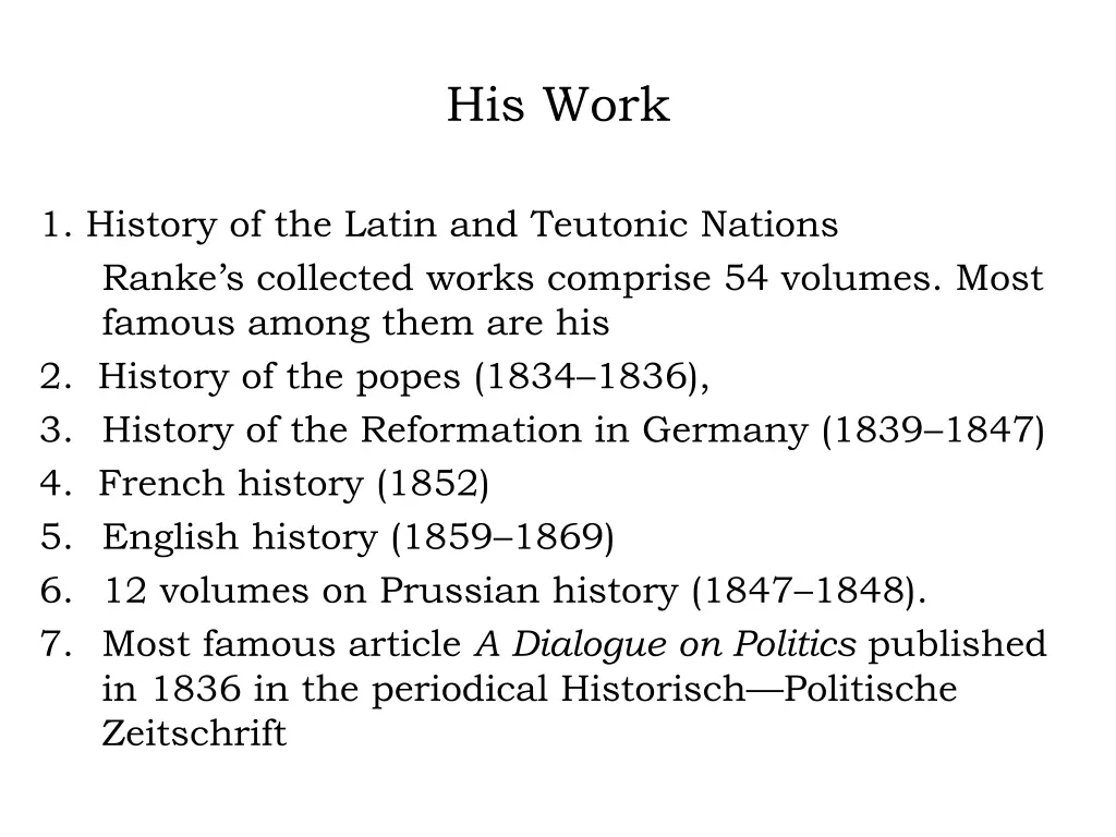 his work