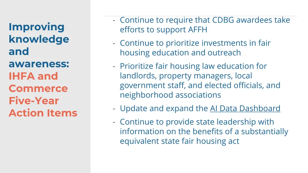 continue to require that cdbg awardees take